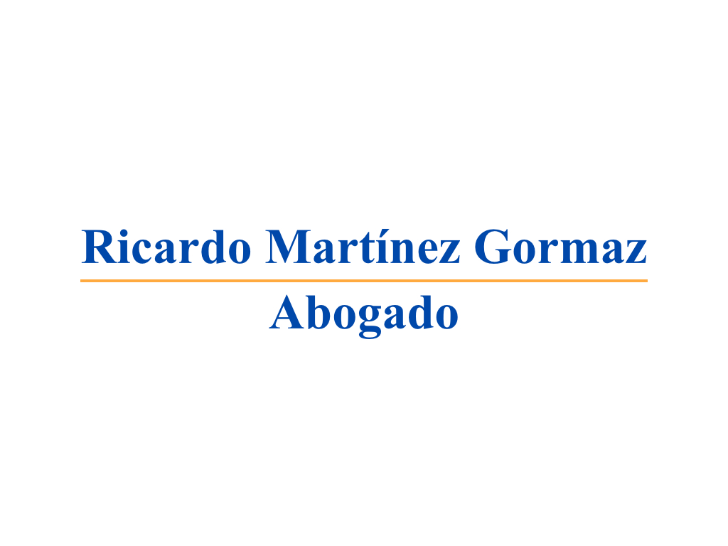 Ricardo Martínez Gormaz - Abogado